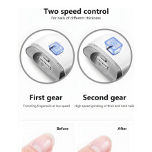 Portable Electric Nail Clippers, Fully Automatic Silent Nail Clippers,  Baby Nail Trimmer with Storage Space