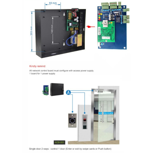 TCP/IP Wiegand 26 Network Entry Access Control Panel for Solutions Access System with Software ACB-004
