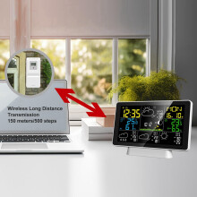 Tuya WiFi Weather Station Weather Station Wireless Thermometer with 7.5inch Color Display UK Plug