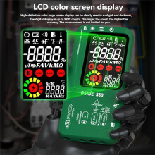 BSIDE Digital Multimeter Infrared Temperature 15V Diode LED Rechargeable Multimeter DMM Green