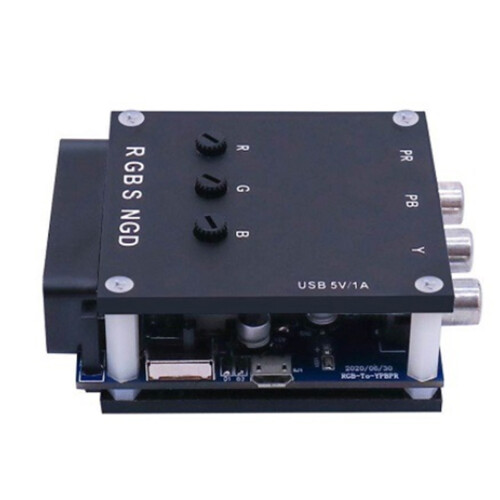 Convertisseur de Transcodeur de Composant SCART RGBS Vers YPBPR pour Console de Jeu Rétro, Composant de Différence de Couleur RGBS 2