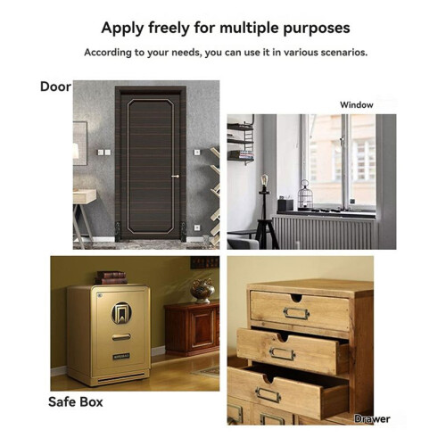 Tuya  Door Sensor  Home Security Window Detector Door Sensor  Handle Window Alarm Contact Sensor 1