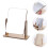 High Definition Makeup Mirror Wooden Rotatable Mirror Desktop Mirror Decor 3