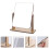 High Definition Makeup Mirror Wooden Rotatable Mirror Desktop Mirror Decor 5