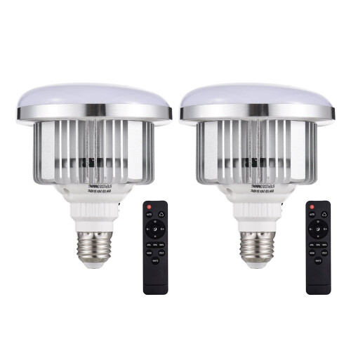 Λάμπα LED Φωτογραφίας 3200K–5500K, Βάση E27, Ρυθμιζόμενη Θερμοκρασία Χρώματος, 2