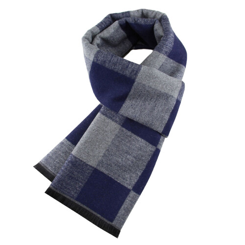 Sciarpa da uomo casual alla moda, invernale, spessa, calda e morbida, scialle classico, sciarpa lunga, sciarpa regalo per uomo 1