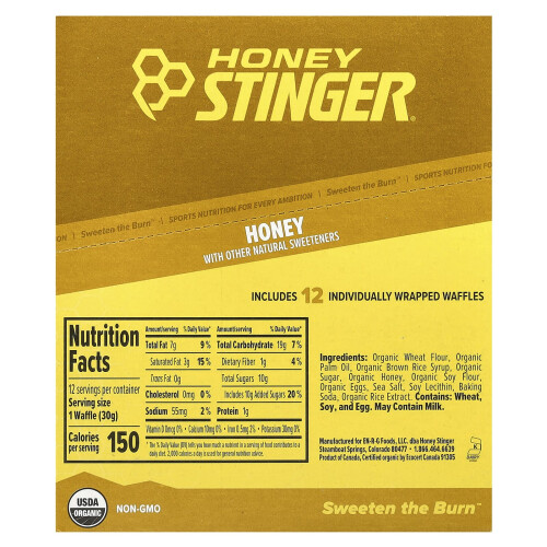 Honey Stinger, Ενεργειακή Σοκολάτα, Μέλι, 12 Σοκολάτες, 1.06 oz (30 g) Κάθε 1