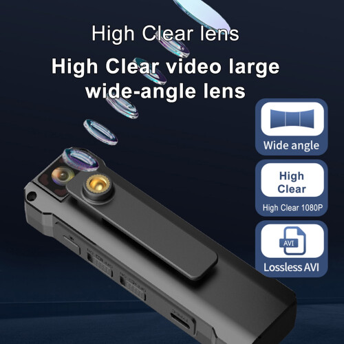 Κάμερα σώματος με περιστρεφόμενο φακό 1080p με ήχο, φορητή συσκευή εγγραφής βίντεο 2