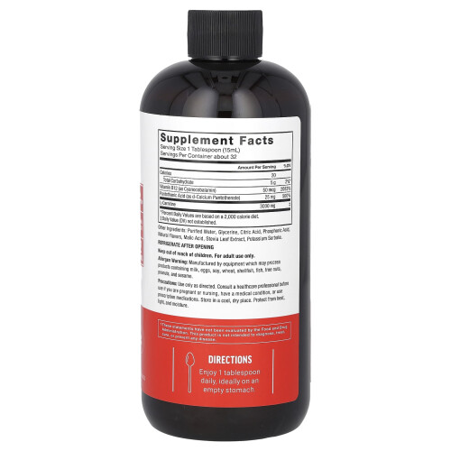 Force Factor, Λικουάζ L-Carnitine, Πορτοκαλί, 3.000 mg, 16 fl oz (473 ml) 1