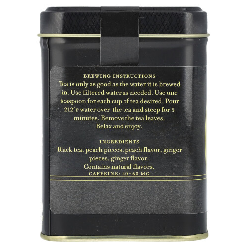 Harney & Sons, Musta Tee, Peacshet & Ginger, 4 oz (112 g) 1
