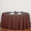 Round Polyester Tablecloth 132 in Chocolate Brown 4