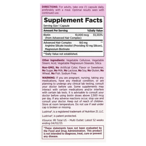 Nature's Bounty, Optimal Solutions, Hair Growth, 30 Capsules 1