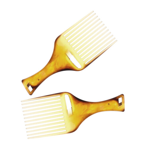 2 τεμάχια χτένα Afro Pick, πλαστική χτένα με φαρδιά δόντια, χτένα styling μαλλιών για 2