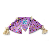 HugglePets Party Pup Bunting Crinkle Dog Toy - Purple
