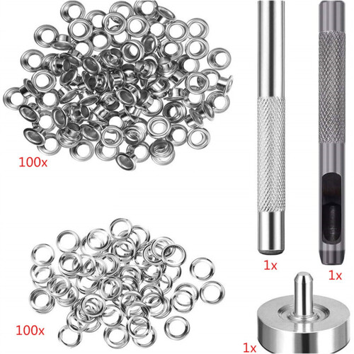 Kit d'œillets 1/4 pouce (200 œillets) avec kit d'outils d'installation (3 pièces) 1