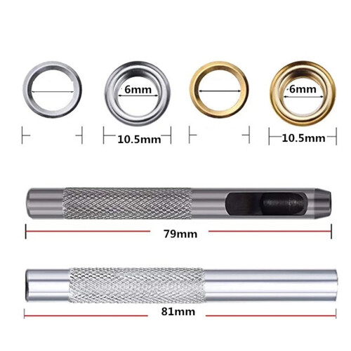 Kit d'œillets 1/4 pouce (200 œillets) avec kit d'outils d'installation (3 pièces) 2