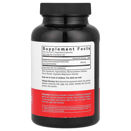 Force Factor, Panax Ginseng, 100 Vegetable Capsules (500 mg per Capsule) 1