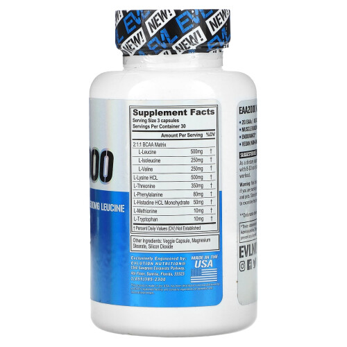 EVLution Nutrition, EAA2000, 90 kapsułek roślinnych 1