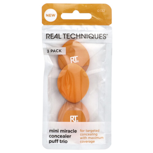 Real Techniques Real Techniques, Mini Miracle Concealer Puff Trio, 3 Pack 1