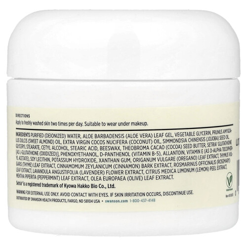 Swanson, L-Γλουταθειόν Κρέμα με Setria Γλουταθειόν, 2 fl oz (59 ml) 1