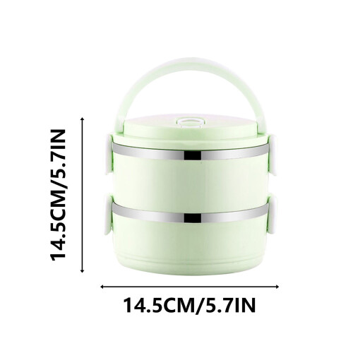 Stainless Steel Insulated Bento Box – 16oz per Layer, 1