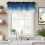 Μπλε ναυτικό ντεγκραντέ Ocean Valance 54x18in, με τσέπη για ράβδους, συμβατό με κουζίνα, 2