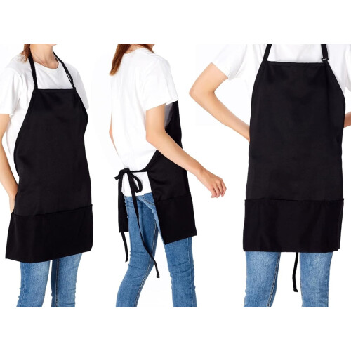 Jubatus2Pack3Pockets justerbart forkle til kokkekjøkken, svart 2