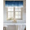 Μπλε ναυτικό ντεγκραντέ Ocean Valance 54x18in, με τσέπη για ράβδους, συμβατό με κουζίνα, 7