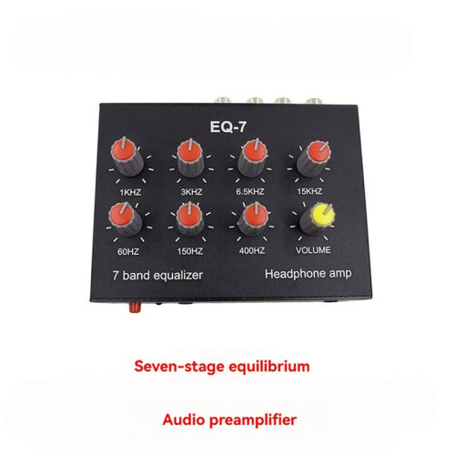 DC5-12V 7 Band Sound Equalizer High Medium Bass Adjustment Digital Equalizer Audio Adjustable Preamplifier for Earbuds 1