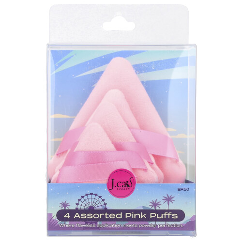 J.Cat Beauty, Assorted Pink Puffs, BR60, 4 Count 1
