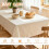 White Polyester Tablecloth 90in Round for Rectangular 3