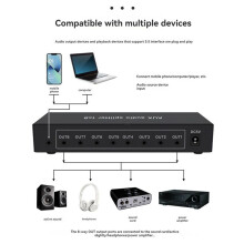 AUX Audio Splitter Multi Headphone Audio Splitter Amplificador Stereo Audio Amp Adapter Headphone Splitter 1X8 Plugue UE