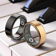 R06 Ring, Health Monitor, Heart Rate Sleep Monitor IP68 Waterproof Multi-Sport Modes Gold
