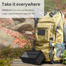 Chargeur Solaire 10000 MAh Charge Sans Fil Capacité Téléphone Portable Camping Extérieur Banque D'Alimentation Mobile