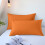 Lot de 2 taies d'oreiller en microfibre – Orange, 48 x 74 cm 2