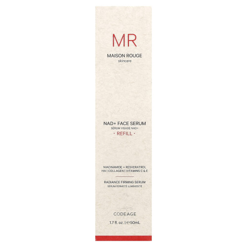 Codeage, Maison Rouge, Soro de Rosto NAD+, Refill, 1,7 fl oz (50 ml) 1