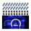 20Pcs T5 LED Lights for Car Dashboard Panel Gauge Indicator, 3030-3SMD Light Replacement with Twist Lock Socket - 3