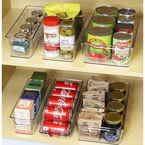 Κάδοι αποθήκευσης ψυγείου SimpleHouseware, σετ 6 τεμαχίων 1