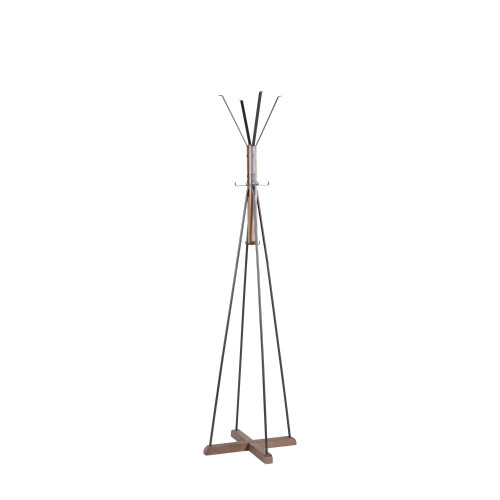 Coat and Hat Rack Freestanding Metal with Hooks 1