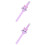 2Pièces Cartoon Violet Silicone Et Adaptée 5