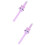 2Pièces Cartoon Violet Silicone Et Adaptée 7