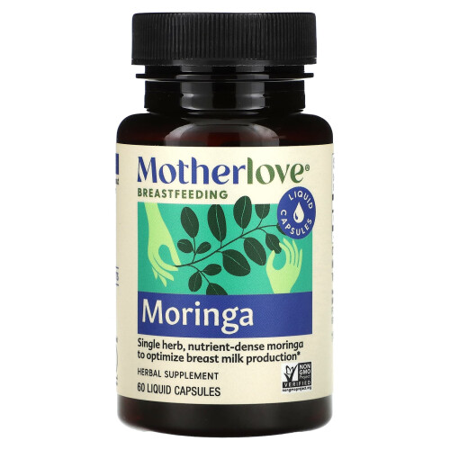 Motherlove, Γαλουχήρηση, Moringa, 60 Liquid Capsules 2