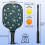 Σετ κουπιών Pickleball από fiberglass με λουλούδια, 2 μπάλες και τσάντα – Συμβατό με 4
