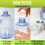 Zone Tech Gravity Pet Waterer Αυτόματη αυτόματη δοσομετρική δοσομετρική θήκη νερού για 6