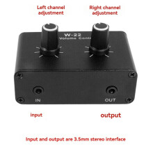 3,5 mm Stereo-Audioswitcher/Splitter Bidirectionele Stereo-Audioswitcher met Volumeregeling