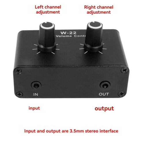 3.5mm Stereo Audio Switcher Splitter Bi-Directional Stereo Audio Switcher with Volume Control