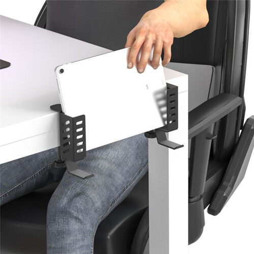 Multi-Functional Side Notebook Heat Dissipation Stand Desktop Computer Tablet Universal Storage Rack No Drilling White 2
