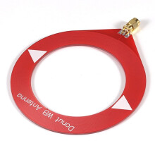 Donut Loop Antenne Breedband Antenne 10kHz-180MHz met Lage Impedantie Converter voor Radio Walkie Talkie SDR Rood