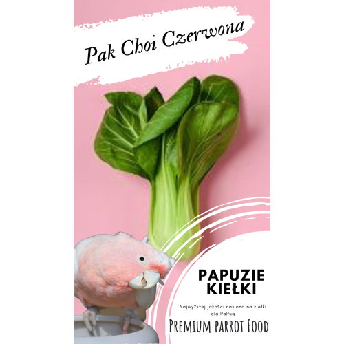 Premium papegøjefoder | Pak Choi Rød | Frø til spirer | til papegøjer 50g 1