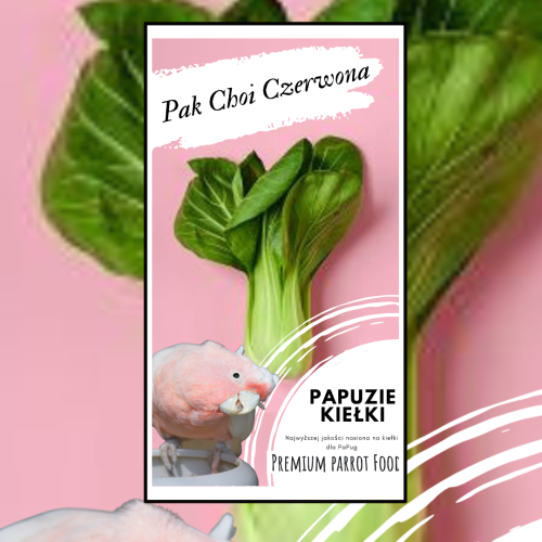 Premium papegøjefoder | Pak Choi Rød | Frø til spirer | til papegøjer 50g 2